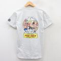 M★古着 半袖 Tシャツ メンズ 子ども 胸ポケット付き コットン クルーネック 薄グレー 霜降り 25may16 中古