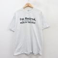 ヘインズ 00s 半袖Tシャツ Retired グレー XL | 古着