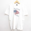 90s 半袖Tシャツ 星条旗 ホワイト XL | 古着