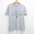 L★古着 フルーツオブザルーム 半袖 ビンテージ Tシャツ メンズ 00年代 00s リーボック REEBOK NFL ニューイングランドペイトリオッツ クルーネック グレー 霜降り アメフト スーパーボウル 25may19 中古