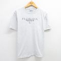 XL★古着 TULTEX 半袖 ビンテージ Tシャツ メンズ 90年代 90s フロリダ クルーネック 薄グレー 霜降り 25may19 中古