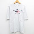 90s 半袖Tシャツ 星条旗 グレー XL | 古着