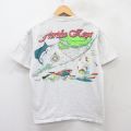 オニータ 80s 半袖Tシャツ 魚 グレー L | 古着