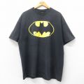 XL★古着 半袖 ビンテージ Tシャツ メンズ 00年代 00s DCコミックス バットマン BATMAN 大きいサイズ コットン クルーネック 黒 ブラック 25jun04 中古