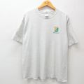 00s 半袖Tシャツ ブロックポート グレー霜降り XL | 古着