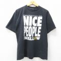 NICE PEOPLE 90s 半袖Tシャツ スマイル ブラック L | 古着