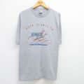 00s 半袖Tシャツ 星条旗シカ グレー XL | 古着