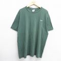 XL★古着 リーボック REEBOK 半袖 ビンテージ Tシャツ メンズ 00年代 00s ワンポイントロゴ 大きいサイズ コットン クルーネック 緑 グリーン 25jun03 中古