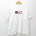 ヘインズ 00s 半袖Tシャツ 星条旗 ホワイト XL | 古着