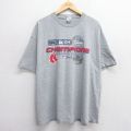 XL★古着 半袖 ビンテージ Tシャツ メンズ 00年代 00s MLB ボストンレッドソックス 大きいサイズ クルーネック グレー 霜降り メジャーリーグ ベースボール 野球 25jun07 中古