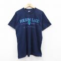 フルーツオブザルーム 90s 半袖Tシャツ フォルサム湖 ネイビー L | 古着