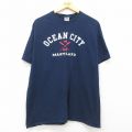 00s 半袖Tシャツ OCEAN CITY ネイビー XL | 古着