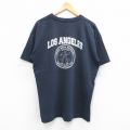 90s 半袖Tシャツ ロサンゼルス ブラック XL | 古着