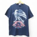 00s 半袖Tシャツ 鳥 ネイビー XL | 古着