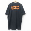 XL★古着 半袖 ビンテージ Tシャツ メンズ 00年代 00s 3D RACING 大きいサイズ ロング丈 クルーネック 黒 ブラック 25jul08 中古
