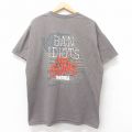 00s 半袖Tシャツ BAN IDIOTS 星条旗 グレー XL | 古着