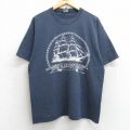 90s 半袖Tシャツ 船 ネイビーボーダー L | 古着