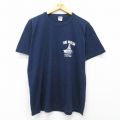 ラッセル 90s 半袖Tシャツ フォートハミルトン ネイビー L | 古着