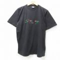 90s 半袖Tシャツ ストラスブール 刺繍 ブラック L | 古着