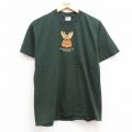 00s 半袖Tシャツ シカ ナイアガラの滝 グリーン M | 古着