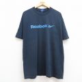 リーボック 00s 半袖Tシャツ ビッグロゴ ネイビー XL | 古着