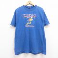 00s 半袖Tシャツ カンザスジェイホークス ブルー L | 古着