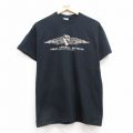 M★古着 半袖 ビンテージ Tシャツ メンズ 00年代 00s FIRST USアーミー コットン クルーネック 黒 ブラック 25jul11 中古