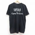 XL★古着 フルーツオブザルーム 半袖 ビンテージ Tシャツ メンズ 00年代 00s 1800 テキーラ 大きいサイズ コットン クルーネック 黒 ブラック 25jul11 中古
