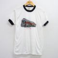 L★古着 スクリーンスターズ 半袖 ビンテージ Tシャツ メンズ 80年代 80s 機関車 クルーネック USA製 白他 ホワイト リンガー 25jul12 中古