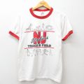 S★古着 ジャージーズ 半袖 ビンテージ Tシャツ メンズ 90年代 90s Striders 陸上 クルーネック USA製 白 ホワイト リンガー 25jul15 中古