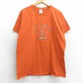 オーランド 00s 半袖Tシャツ イカリ刺繍 オレンジ L | 古着