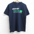 90s 半袖Tシャツ スマイル ネイビー M | 古着