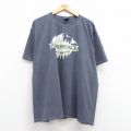XL★古着 半袖 ビンテージ Tシャツ メンズ 00年代 00s アディロンダック 大きいサイズ コットン クルーネック 紺 ネイビー 25jul16 中古