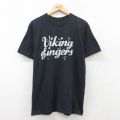 ヘインズ 80s 半袖Tシャツ Viking ingers ブラック L | 古着