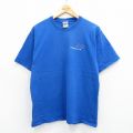 L★古着 フルーツオブザルーム 半袖 ビンテージ Tシャツ メンズ 00年代 00s RENESSEN コットン クルーネック 青 ブルー 25jul17 中古