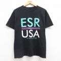 00s 半袖Tシャツ ESR ブラック M | 古着
