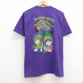 L★古着 フルーツオブザルーム 半袖 ビンテージ Tシャツ メンズ 00年代 00s マルディグラ コットン クルーネック 紫 パープル 25jul24 中古