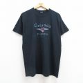 L★古着 半袖 ビンテージ Tシャツ メンズ 00年代 00s オーランド フロリダ 刺繍 クルーネック 黒 ブラック 25jul24 中古