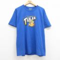 L★古着 半袖 ビンテージ Tシャツ メンズ 00年代 00s タルサ 大学 コットン クルーネック 青 ブルー 25jul24 中古