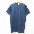 L★古着 半袖 ビンテージ Tシャツ メンズ 90年代 90s Rockside Brewery コットン ヘンリーネック 紺 ネイビー 25jul24 中古