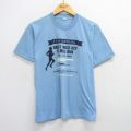L★古着 スクリーンスターズ 半袖 ビンテージ Tシャツ メンズ 80年代 80s マラソン クルーネック USA製 薄紺 ネイビー 25jul24 中古