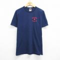 L★古着 フルーツオブザルーム 半袖 ビンテージ Tシャツ メンズ 00年代 00s Building Excellence コットン クルーネック 紺 ネイビー 25jul24 中古
