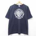 00s 半袖Tシャツ CLADDAGHFUNDプリント ネイビー XL | 古着