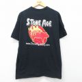 00s 半袖Tシャツ STONE AGE BBQプリント ブラック XL | 古着