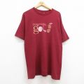 00s 半袖Tシャツ ゴルフ刺繍 バーガンディ XL | 古着