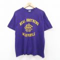 00s 半袖Tシャツ REAL BROTHERS パープル XL | 古着