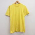 L★古着 半袖 ビンテージ Tシャツ メンズ 90年代 90s 無地 クルーネック 黄 イエロー 25jul22 中古
