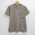L★古着 ディスカス 半袖 ビンテージ Tシャツ メンズ 00年代 00s 無地 胸ポケット付き コットン クルーネック 緑系 グリーン 25jul23 中古