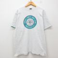 L★古着 半袖 ビンテージ Tシャツ メンズ 90年代 90s タートルクリーク ゴルフ コットン クルーネック USA製 薄グレー 霜降り 25jul23 中古