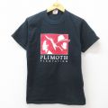 S★古着 ヘインズ Hanes 半袖 ビンテージ Tシャツ メンズ 00年代 00s PLIMOTH コットン クルーネック 黒 ブラック 25jul23 中古